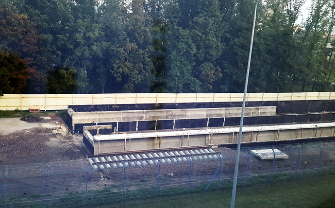 Будівництво залізничної платформи в аеропорту Бориспіль