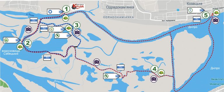 Територією національного природного парку Нижньодніпровський, що в Херсонській області, фахівці проклали новий 9-кілометровий водний маршрут для туристів на байдарках і гребних човнах