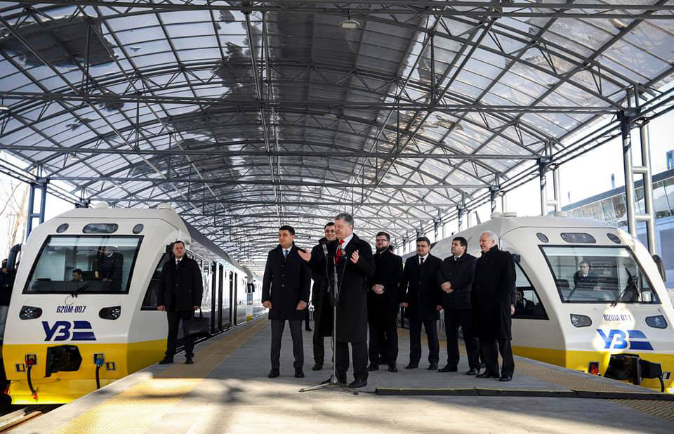 Перші пасажири поїзда «Київ - аеропорт Бориспіль»