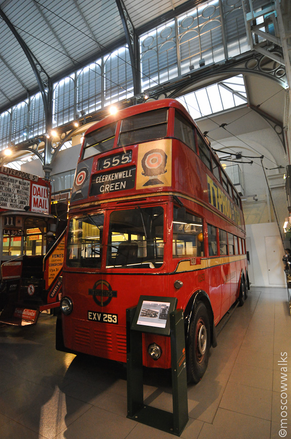 Англійська тролейбус в Музеї транспорту в Лондоні